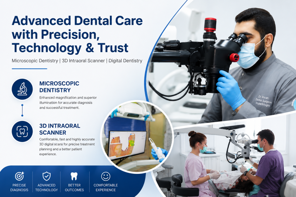Microscopic dentistry and 3D intraoral scanner for advanced dental care in Lahore